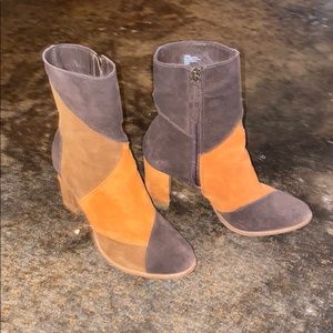 Amazing patchwork boots size 9.5 leather